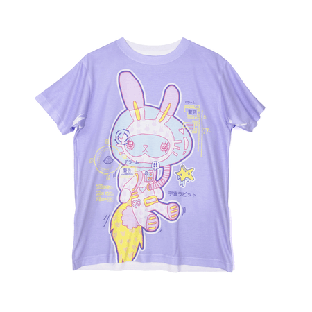 Bunny & Black Space Bunny tee (pastel)