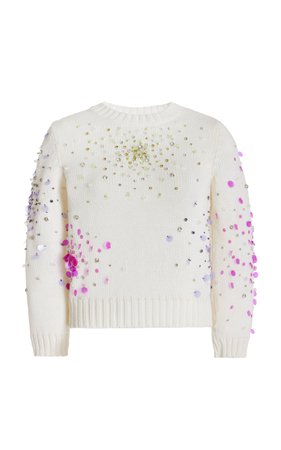 Embroidered Cotton Sweater By Des Phemmes | Moda Operandi