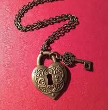 heart shape lock necklace