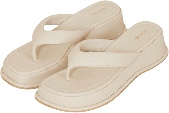 Cream sandals PLT