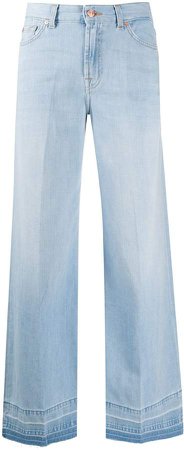 Wide-Leg Flared Jeans