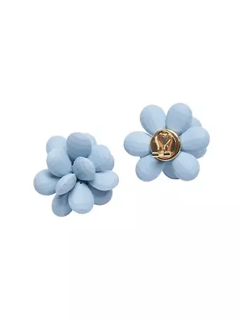 Shop Carolina Herrera Goldtone & Resin Flower Earrings | Saks Fifth Avenue