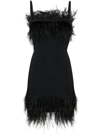 black feather dress