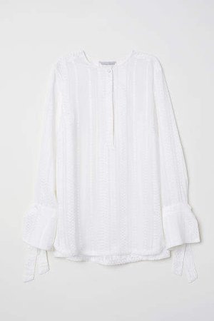 Blouse with Buttons - White