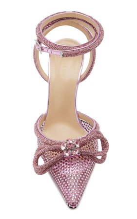 Exclusive Double-Bow Crystal-Embellished Pvc Pumps By Mach & Mach | Moda Operandi