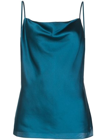 L'agence Silk Cow-Neck Top