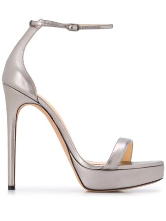 Silver Alexandre Birman Ankle Strap Sandals | Farfetch.com