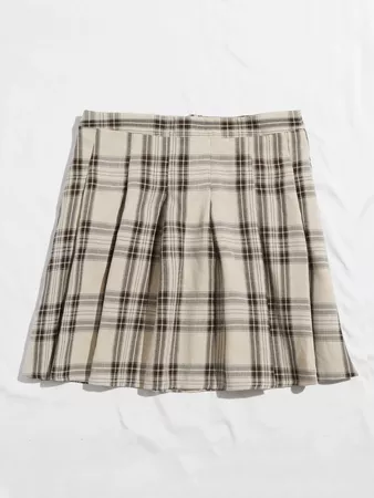 Plus Zip Back Plaid Skirt | SHEIN USA