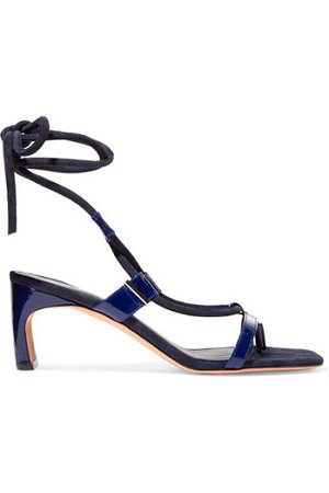 Patent leather strappy sandals