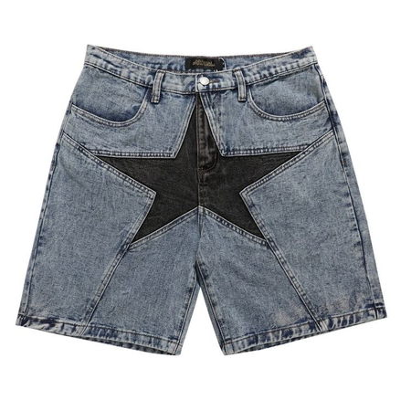 jorts with a star in the middle