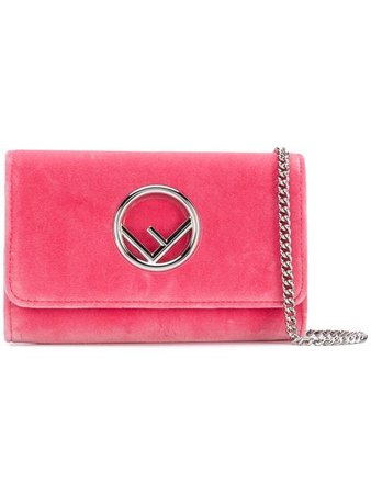 Fendi candy pink velvet wallet on chain mini bag $985 - Buy SS19 Online - Fast Global Delivery, Price