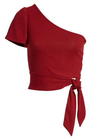 Project Social T Side Tie One-Shoulder Crop Top | Nordstrom