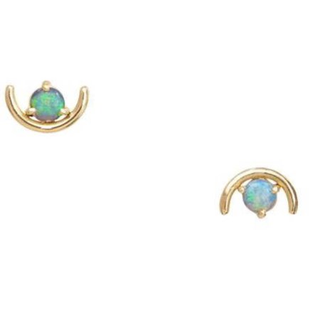 large opal arc earrings