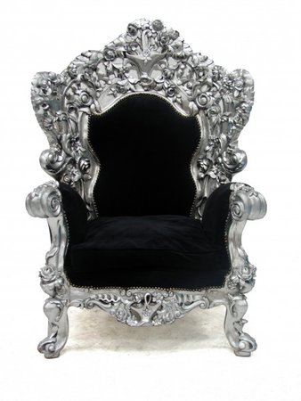 Event Prop Hire Ornate Silver Throne