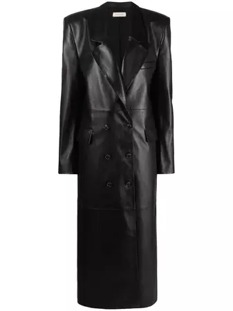 The Mannei Greenock double-breasted Leather Coat - Farfetch