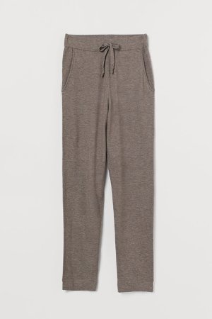 Fine-knit Joggers - Brown