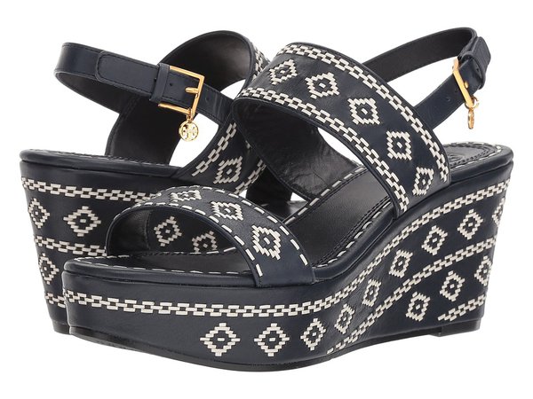 Tory Burch - Blake 80mm Ankle-Strap (Perfect Navy) Women's Sandals