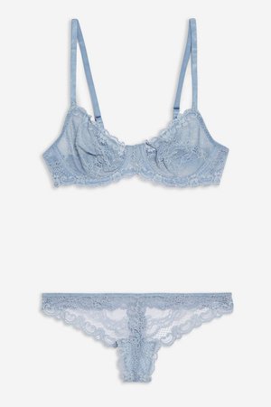 Pale Blue Lace Underwear Set - Lingerie & Nightwear - Clothing - Topshop