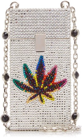 Judith Leiber Couture Crystal Leaves Crossbody Bag