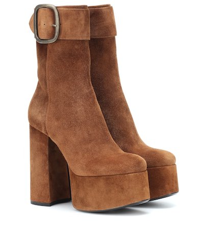Billy suede plateau ankle boots