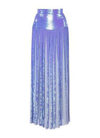purple sparkles long skirt fringe