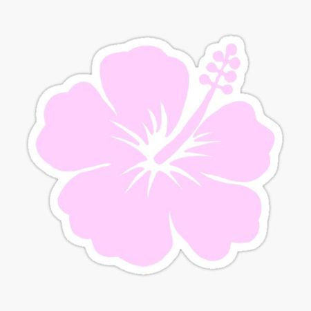 pink hibiscus sticker