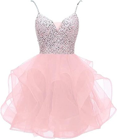 Xiary Women's Homecoming Dresses for Teens Beaded Tulle Short Cocktail Prom Dress at Amazon Women’s Clothing store