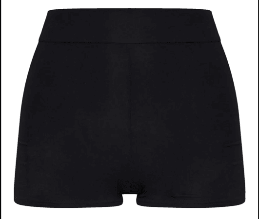 black booty shorts