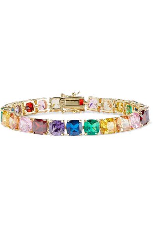 Multicolor Gold-plated crystal bracelet | Sale up to 70% off | THE OUTNET | CZ by KENNETH JAY LANE | THE OUTNET