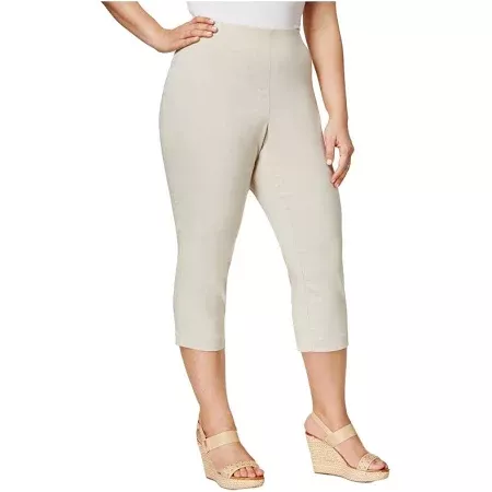 Style & Co. Womens Plus Stretch Comfort Waist Capri Pants 54445SW171