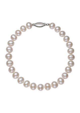 Amour de Pearl 5-6 Millimeter Cultured Freshwater Pearl 7.5 inch Bracelet in Sterling Silver