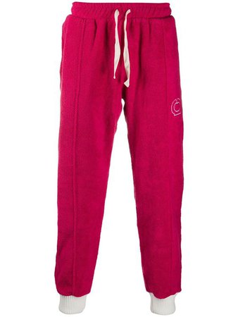 Casablanca French terry towelling track pants - Red