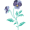 Pansy flower pixel art by jucexc on DeviantArt