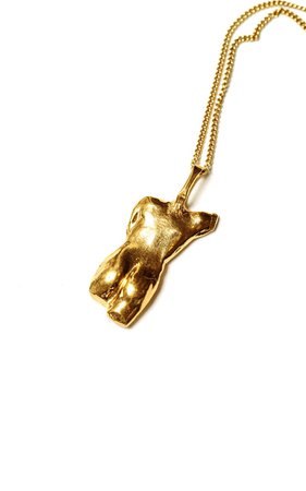 The Last Grace 24K Gold-Plated Necklace by Pamela Card | Moda Operandi