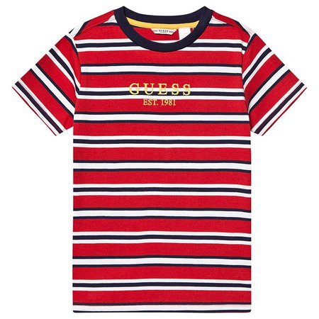 Guess - Stripe Logo Tee Red - Babyshop.com