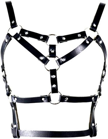LINE Leather Straps Harness Punk Body Chest Caged Waist Belts Adjustable at Amazon Women’s Clothing store