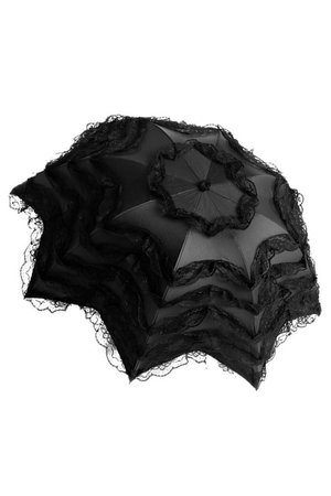 Five Angle Shape Gothic Lolita Telescopic Umbrella Parasol