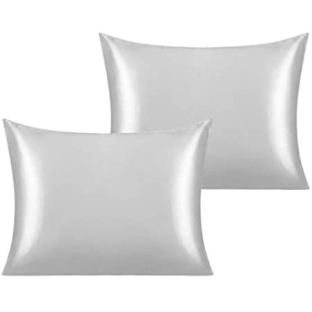 Amazon.com: Bedsure Satin Pillowcase for Hair and Skin, 2-Pack - Standard Size (20x26 inches) Pillow Cases - Satin Pillow Covers with Envelope Closure, Pink: Kitchen & Dining