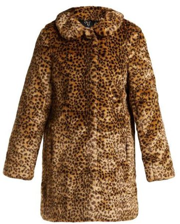 Hvn - Courtney Leopard Print Faux Fur Coat - Womens - Leopard