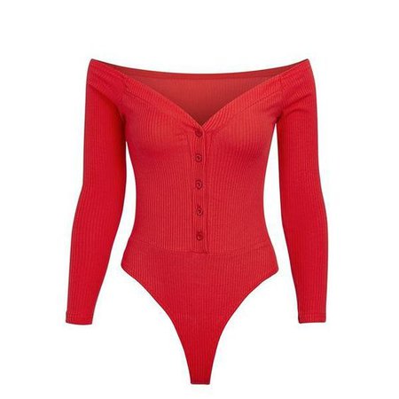 red bodysuit