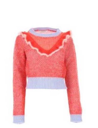 VIVETTA Mouth Applique Long Sleeve Sweater