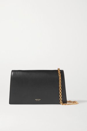 Hazel Leather Shoulder Bag - Black