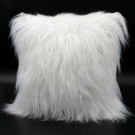 white fluffy throw pillows at DuckDuckGo