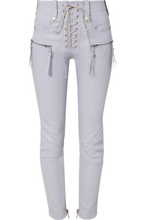 Unravel Project | Lace-up leather skinny pants | NET-A-PORTER.COM