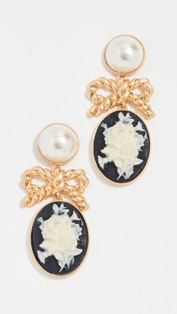 For Love & Lemons Imitation Pearl Cameo Earrings | SHOPBOP