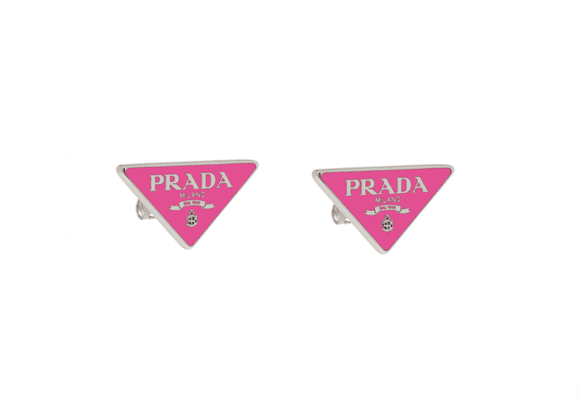 pink prada earrings
