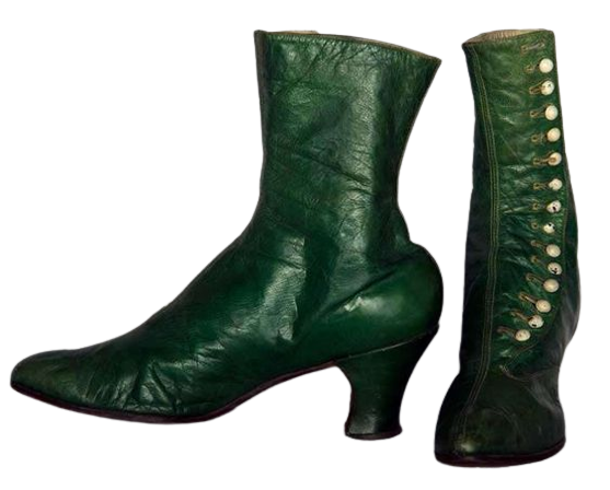 green victorian boot