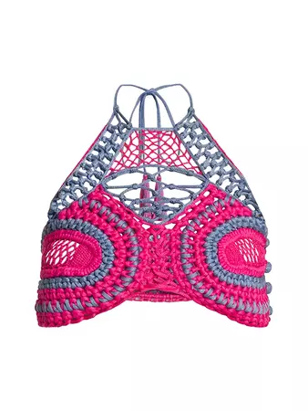 Shop Etro Loto Crochet Cropped Top | Saks Fifth Avenue