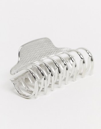 ASOS DESIGN hair clip claw in silver tone | ASOS