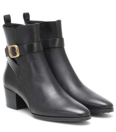Tod's - Leather ankle boots | Mytheresa
